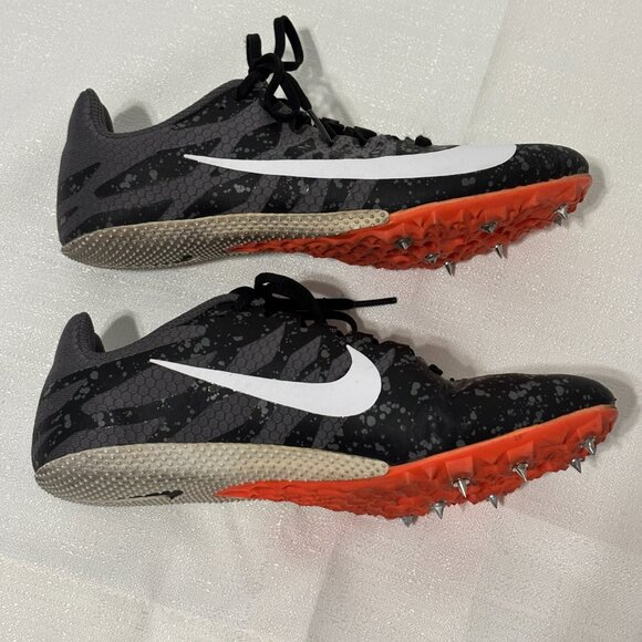 Nike Zoom Rival S 907565-008 Black Gray Paint Splatter Women's 8.5 Racing Cleats - Picture 10 of 16